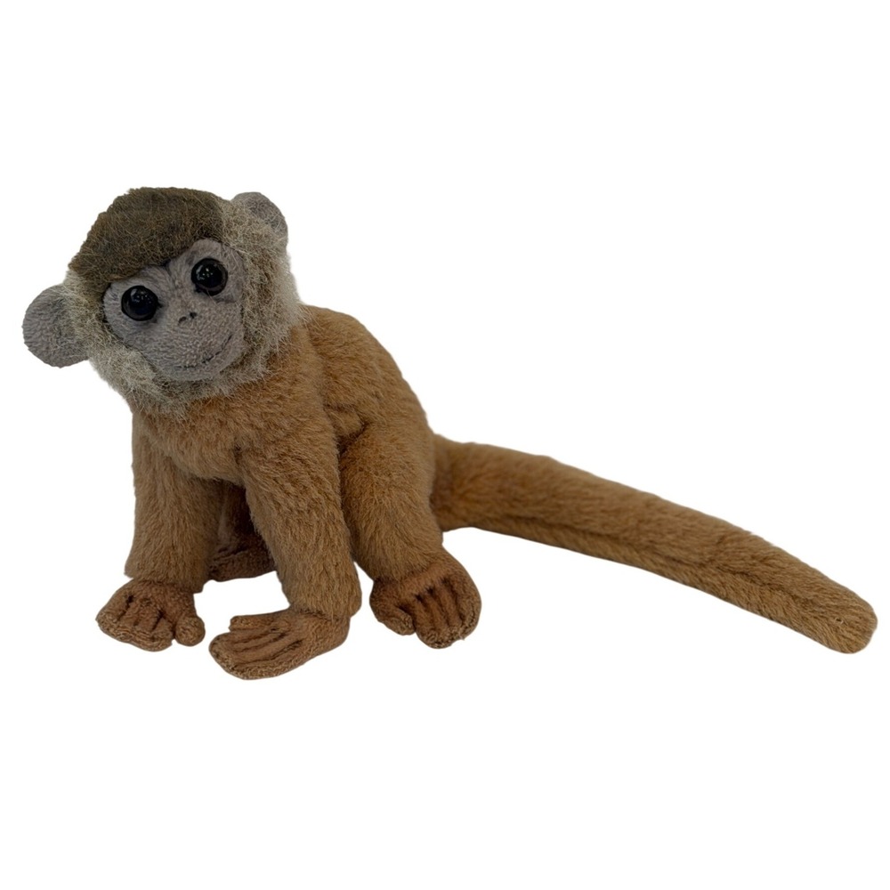 Squirrel Monkey Plush Stuffed Animal Realistic Primate Wildlife Toy 7 Inch